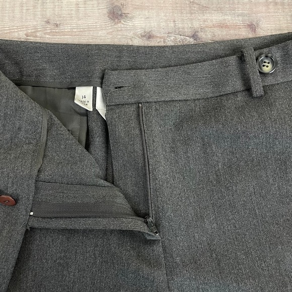 Talbots Trousers Women's Size 14 Straight Leg Pants Viscose Classic Career Gray - Picture 3 of 12